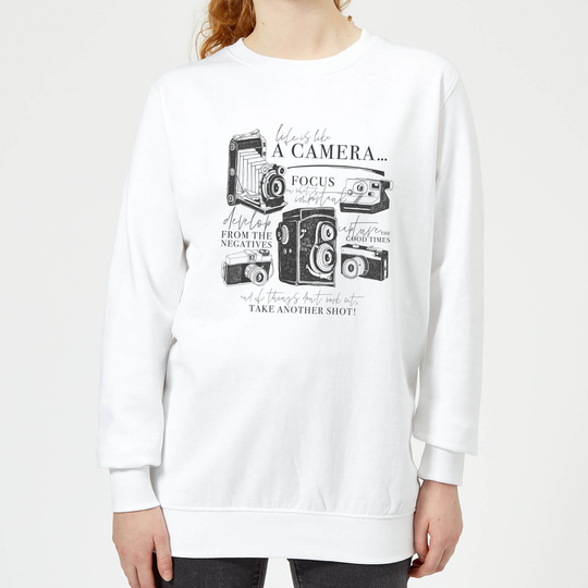 Life Is Like A Camera Women's Sweatshirt - White - XS - White