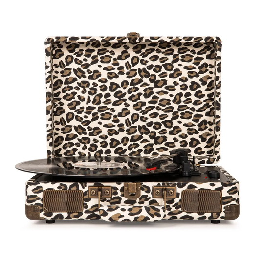 Crosley Cruiser Deluxe Portable Leopard Print Turntable