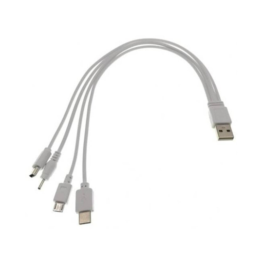 Usb 3.1 Type CMicro UsbMini UsbDc 2.0Mm To Usb Charging Cable For Laptop Tablet Mobile Phone White