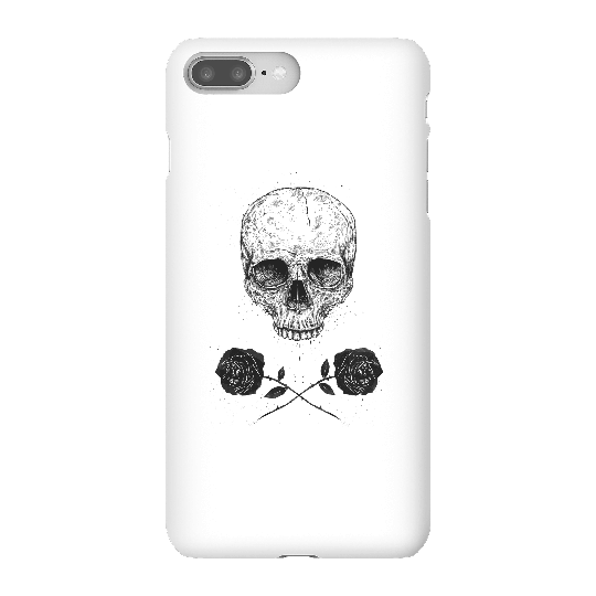 Balazs Solti Skull And Roses Phone Case for iPhone and Android - iPhone 8 Plus - Snap Case - Gloss