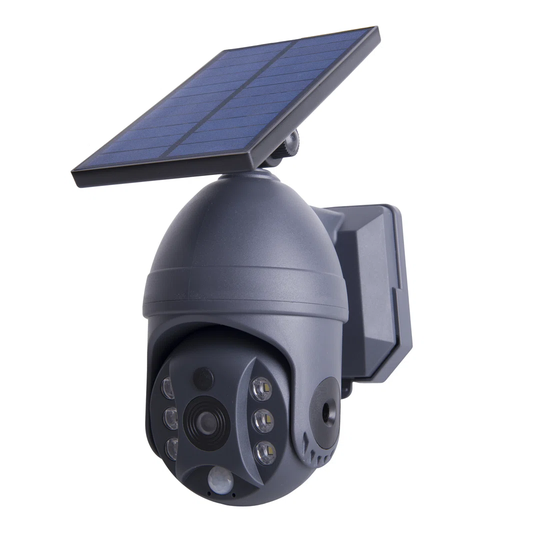 LED solar outdoor wall light "Moho" with motion detector and security camera attract
