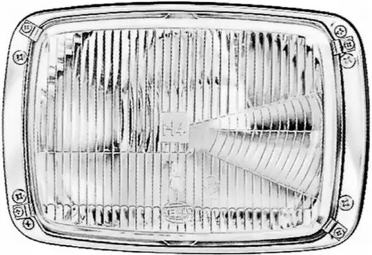 Headlight Halogen 1AE001103-031 by Hella Left