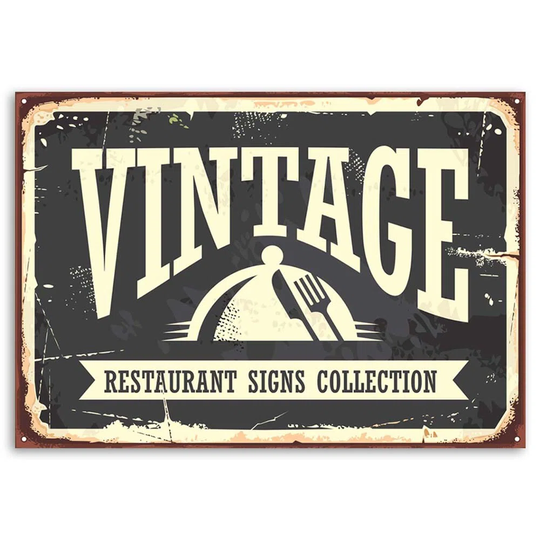 Canvas Print Vintage Sign Retro