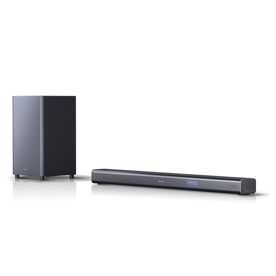 Sharp 440W Dolby Atmos Soundbar with Bluetooth, 4K HDMI and LED Display - Black