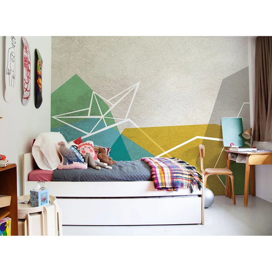 Walllpaper Roll 208X146cm Wallpaper Material With Print Kitchen Livingroom Bedroom Mural Decoration - Geometric Origami Ship Figures