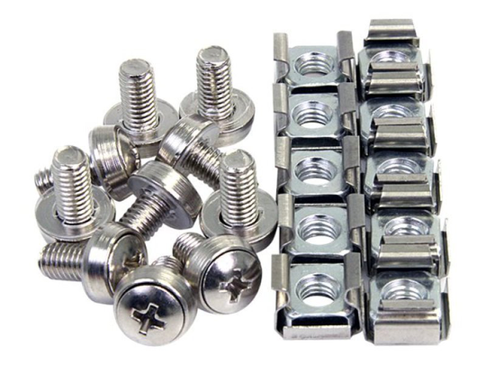StarTech.com 50 Pkg M6 Mounting Screws & Cage Nuts for Server Rack Cabinet