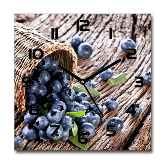Iiams Blueberries in a Basket Silent Wall Clock