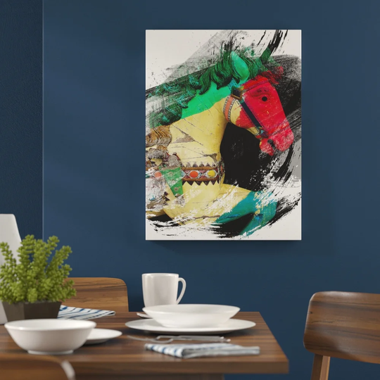 'Carousel Horse Fairground' Graphic Art Print Poster