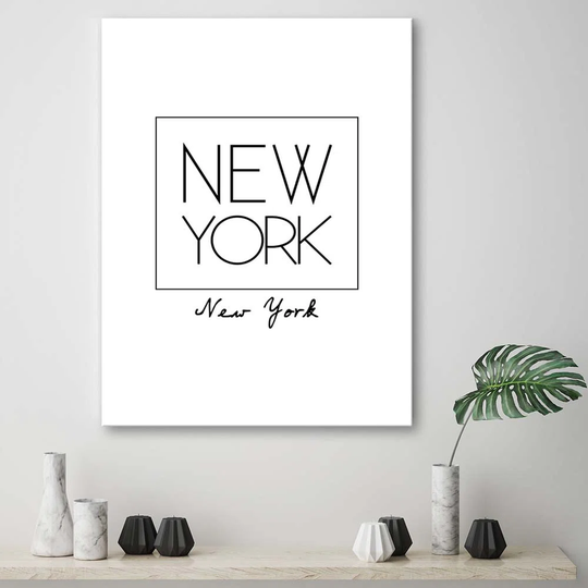 Canvas Print Inscription New York