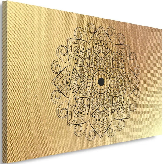 Canvas Print Golden Mandala