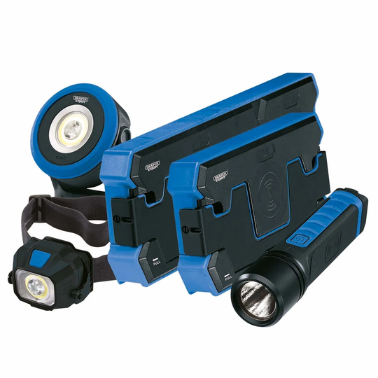 Draper Wireless/Usb Rechargeable Lights Kit With Single And Dual Charging Pads