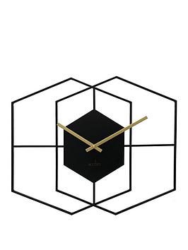 Acctim Clocks Addison Large Matt Black Wall Clock