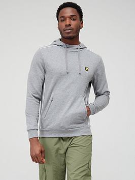 Lyle & Scott Fitness Hoodie with Contrast Piping - Grey Marl, Grey Marl, Size M, Men