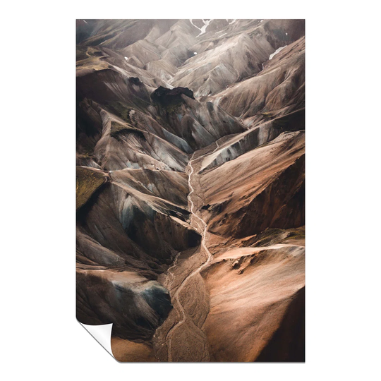 Panther Print Fine Art Prints Abstract Brown Volcano Artistic Unframed Poster, Pictures For Home Walls, Bedroom, Living Room & Bathroom Decor