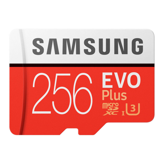 SAMSUNG EVO PLUS 256GB MICROSDHC FLASH MEMORY CARD WITH SD ADAPTER