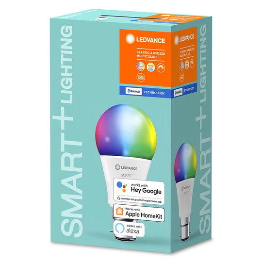 Ledvance Smart+ Bluetooth Classic A 60W Bulb RGBW B22D