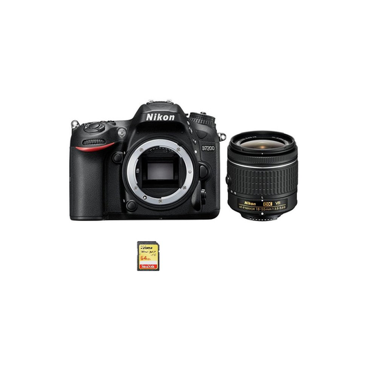 NIKON D7200 + AF-P DX 18-55mm F3.5-5.6G VR + 64GB SD card