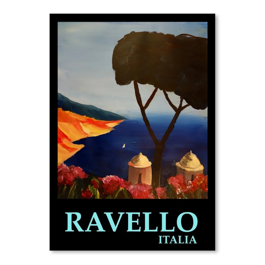 Ravello Amalfi Italy Poster by M Bleichner - Unframed Graphic Art on Paper