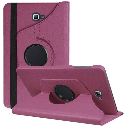 (Pink) 360 Rotating Leather Case Stand for Samsung Galaxy Tab A6