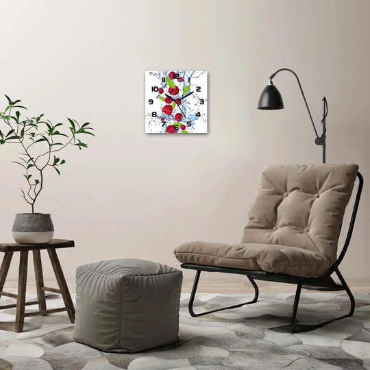 Raspberries and Water Silent Wall Clock
