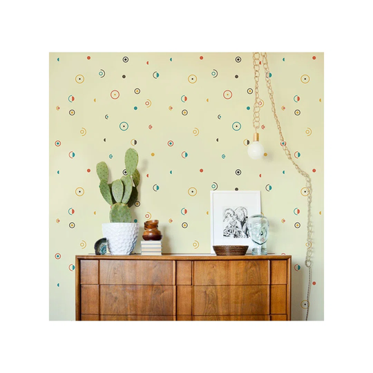 Lampsona Retro Circles Abstract Geometric Wallpaper