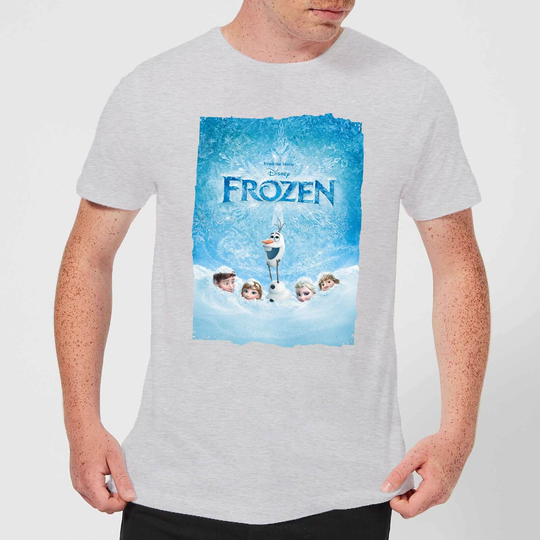 Disney Frozen Snow Poster Men's T-Shirt - Grey - XS