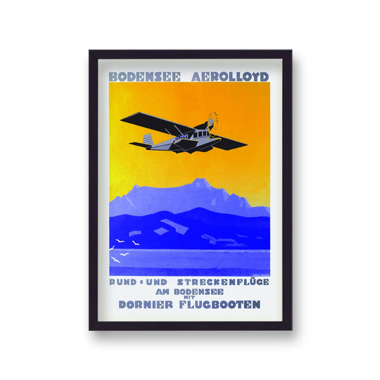 Vintage Travel Print Bodensee Aerolloyd