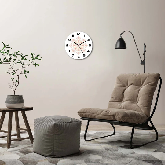 Glass Wall Clock 30Cm Round Decoration Picture Wall Art Modern Decoration Kitchen Living Room Silent - Ornaments,78023006