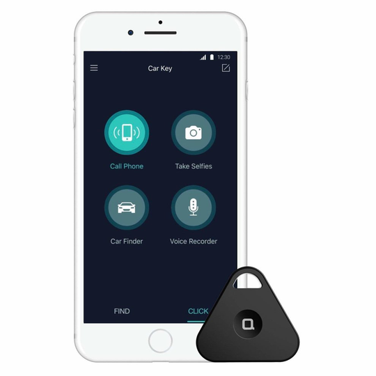 nonda iHere Key Finder, Phone Finder, Car Finder, Selfie Remote and Voice Recording Rechargeable Bluetooth Tracker for iPhone X/8/8S/7, iPad,...