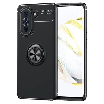 Huawei Nova 10 Pro Magnetic Ring Holder Case - Black