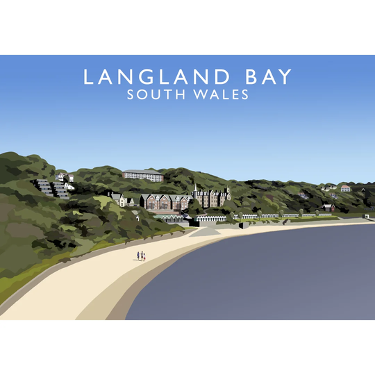 'Langland Bay 2' Graphic Art
