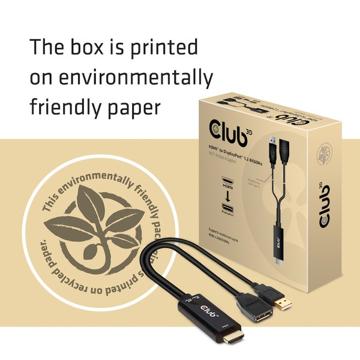 Club 3D Videoadapter DisplayPort / HDMI - 25cm