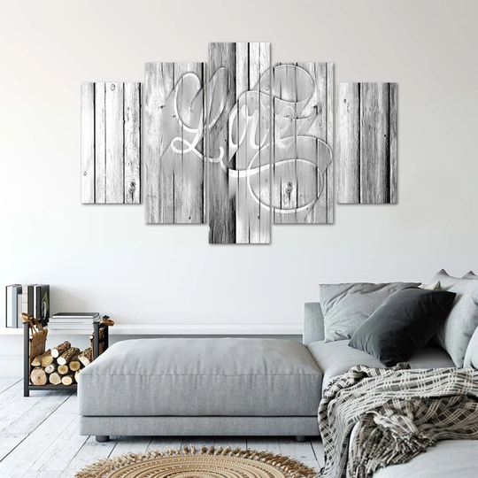 Canvas Print Love Boards Grey