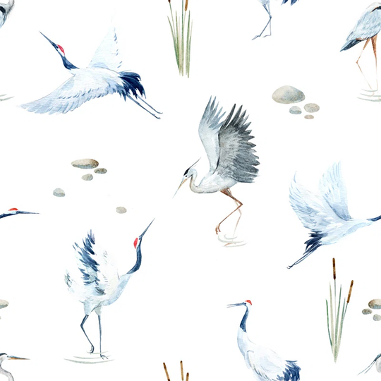 Aroosh Crane Sweep Delicate Abstract Wallpaper