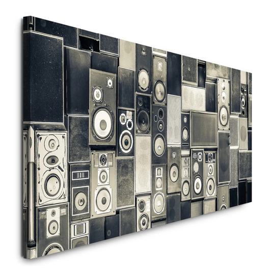 Vintage Speakers Photograph on Canvas