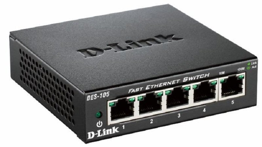 D-Link DES-105/E - 5-port 10/100 Metal Housing Desktop Switch