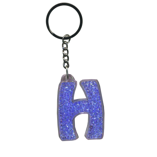 (Blue, H) Itzy Glitzy Keyring - Initial Letters