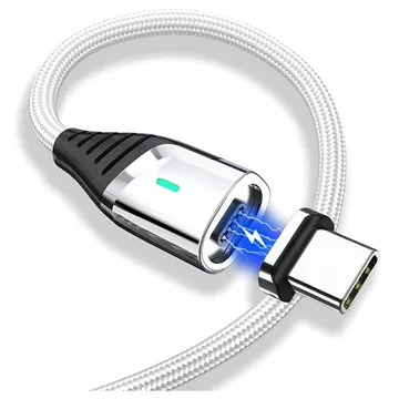 Essager LED Magnetic USB-C Cable - 1m - White