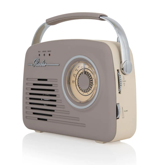 Akai Vintage FM Bluetooth Radio - Taupe