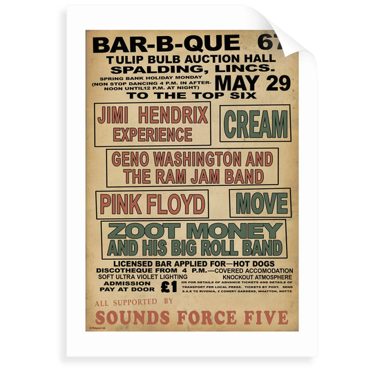 'Hendrix BBQ Poster' Typography