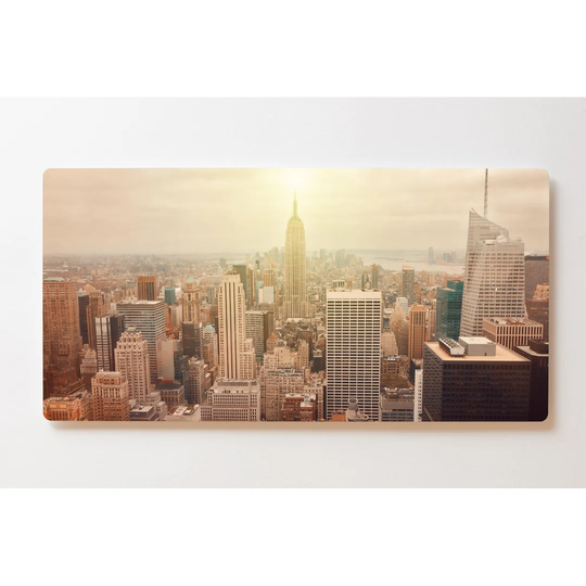 Backlight Motive Wall Picture New York Skyline Magnetic Cork Board