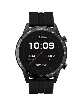 Sekonda Active Men'S Black Silicone Strap With Black Dial Smartwatch