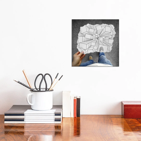 Pencil vs. Camera 32 - Vertigo by Ben Heine - Wrapped Canvas Photograph