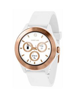 Harry Lime Fashion Smart Watch in White with Rose Gold Colour Bezel HA07-2004, White, Women