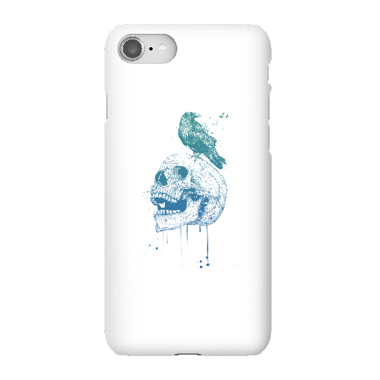 Balazs Solti Skull And Crow Phone Case for iPhone and Android - iPhone 8 - Snap Case - Gloss