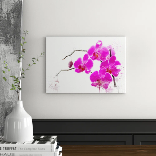'Flower Pink Orchid' Graphic Art Print Poster