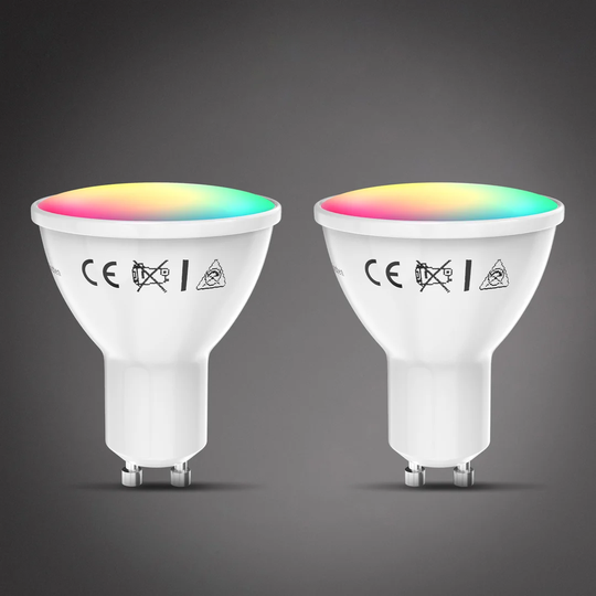 B.K.Light LED Smart Home Bulb Wifi RGB Lamp Dimmable CCT Bulb GU10 Alexa Google
