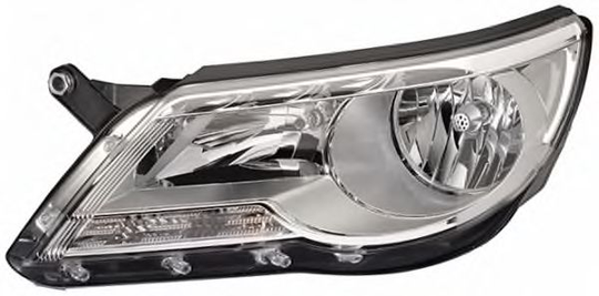 Headlight 12V 1LD247038-241 by Hella Right