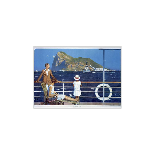 (A2 (59x42cm) Poster) Gibraltar poster. Empire Marketing Board 1927-1933 poster, Gibraltar Date: 1927-1933 (Poster Print)