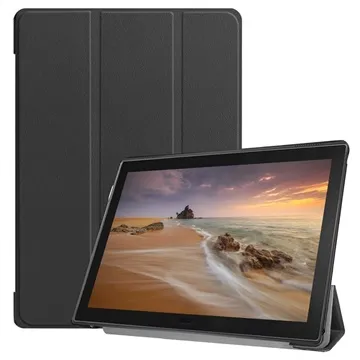 Tri-Fold Lenovo Tab E10 Folio Case - Black
